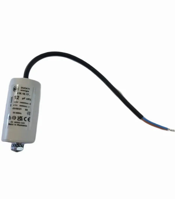 12uf Ducati Motor Run Capacitor 450v Twin Cable 416.10.17