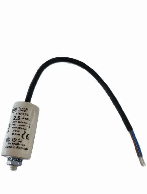 2.5uf Ducati Motor Run Capacitor 450V Twin Cable 416.15.28