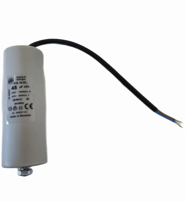 45uf Ducati Motor Run Capacitor 440v Twin Cable 416.10.63